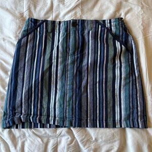 Striped Blue and Green Skirt